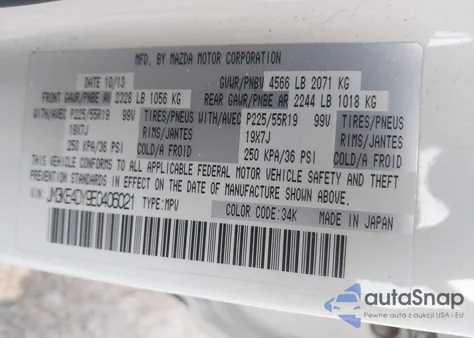 2014 Mazda Cx-5 Grand Touring from USA, damaged, VIN JM3KE4DY9E0406021